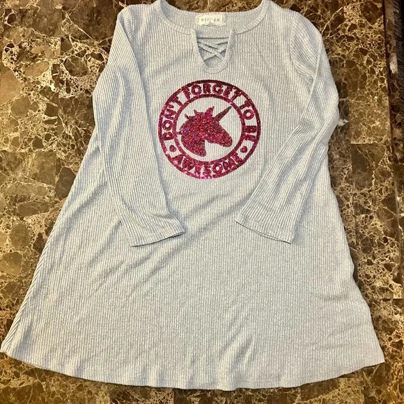 JUSTICE/BTWEEN*Girls 10*UNICORN LOT*4 Piece*2 Shirts/Pants*FREE SHIPPING - Picture 3 of 15